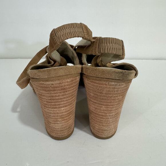 Matisse Mummy Sling Back Heeled Sandals Size 8.5 Beige Camel Brown - Picture 4 of 10